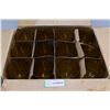 Image 1 : Box of 12 yellow tinted glasses