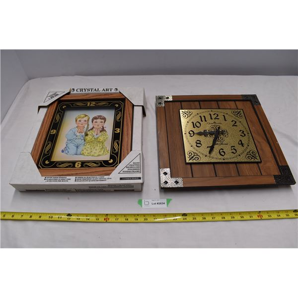 2 clocks. Quartzmatic & Crystal Art