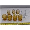 Image 1 : Amber wini wine glasses, amber small cups, clear mug