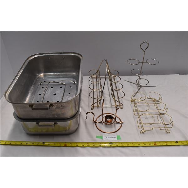 Aluminium roaster with candle holders