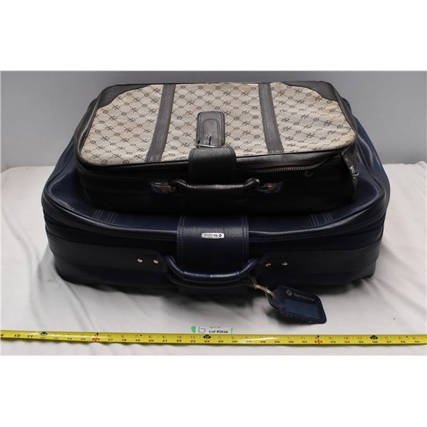 1 large, 1 medium suitcase. 27"x20"x8"