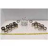 Image 1 : Champagne glasses with tray, smoky cups - multiple sizes