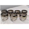 Image 3 : Champagne glasses with tray, smoky cups - multiple sizes