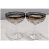Image 4 : Champagne glasses with tray, smoky cups - multiple sizes