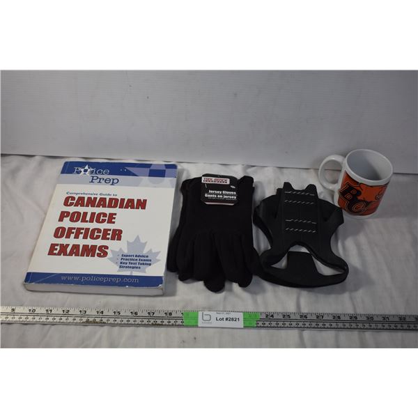 Police Prep Book, Ice Shoe Grips, Jersey Gloves and Mug