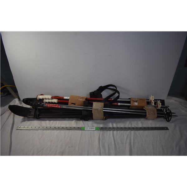 2 Pairs of Small Cross Country Skis and Poles