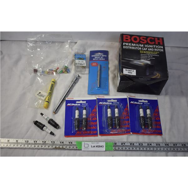 Spark Plugs, Distributor Cap and Misc