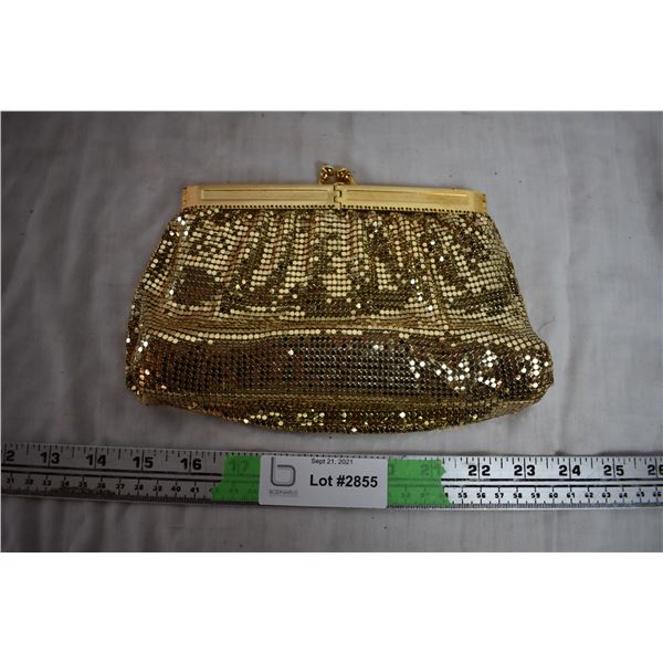 Gold Colored Mesh Purse