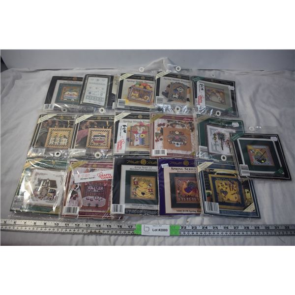 Lot of Spring Cross-stich and Button/Bead Kits