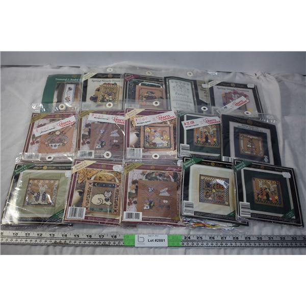 Lot of Spring Cross-stich and Button/Bead Kits