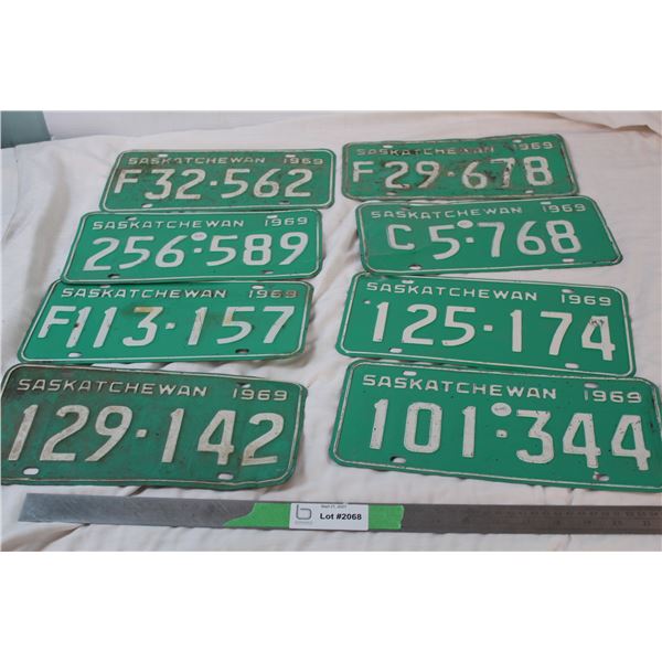 1969 Saskatchewan License Plates