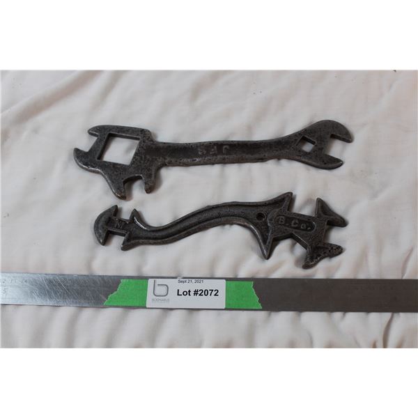 2 specialty antique wrenches