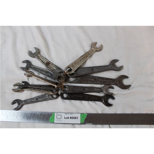 11 vintage drop forged wrenches (SAE)