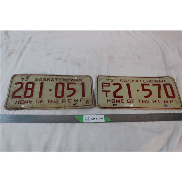 1973 Home of the RCMP License Plates