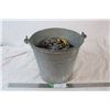 Image 1 : Galvanized bucket filled with heavy chain