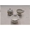 Image 3 : 25th anniversary chinaware (royal albert cup+saucer) + glass serving tray