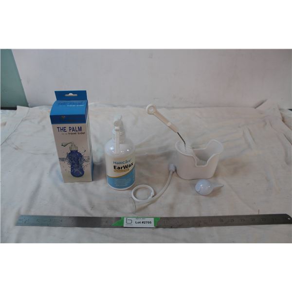 Travel Bidet (new old stock) + Ear wax removal system