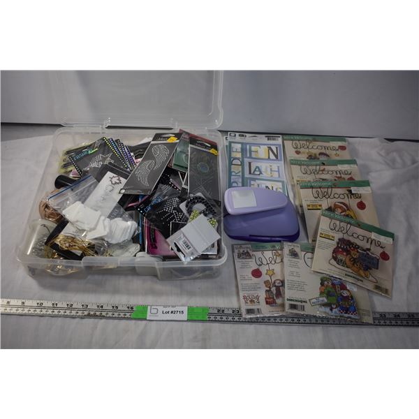 Iron-on Rhinestones, Cross-Stich Kits, and Misc Crafting Supplies