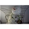 Image 2 : Large Snowman Statue with Wire Wings and arms (stucco body)