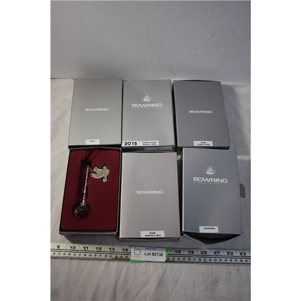 Bowring Hanging Tree Ornaments Lot of 5