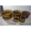 Image 1 : Brass Flower Planters + Twig woven basket