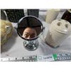 Image 5 : Bathroom items - marble toothbrush holder - small magnifying beauty mirror