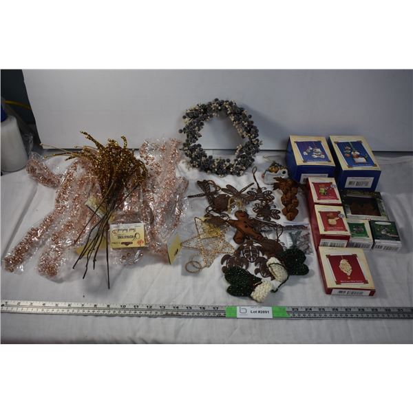 Lot of Christmas Decorations and Ornaments