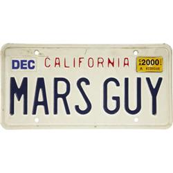 Buzz Aldrin  Mars Guy  California License Plate