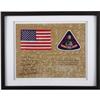 Image 1 : Apollo 8 Space Flown U.S. Flag with Crew Patch.