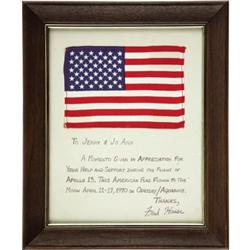Apollo 13 Flown American Flag.