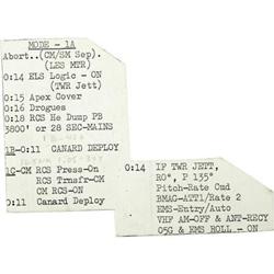 Apollo 7 Abort Card; Signed Letter by Cunningham