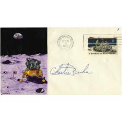 Apollo 16 CM Flown Painted Cover Signed by Duke