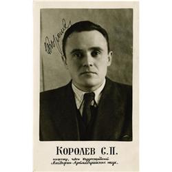 Sergey Korolyov Photograph Signed.