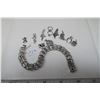 Image 1 : Sterling silver charm bracelet and of charms