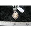 Image 2 : Sterling silver necklace with marcasites  and cameo