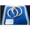 Image 2 : Sterling silver hoop earrings 1 ¼” made in Italy