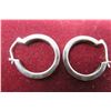 Image 3 : Sterling silver hoop earrings, 1” diameter