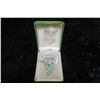 Image 1 : Boyd Bond Sterling/green rhinestones grape cluster broach, in original box