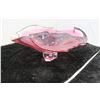 Image 2 : Flared Red glass table centerpiece, clear rim