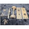 Image 1 : Vintage door handles, with plates and locking mechanism