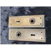 Image 2 : Vintage door handles, with plates and locking mechanism