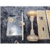 Image 4 : Vintage door handles, with plates and locking mechanism