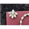 Image 2 : Vintage white necklace and screw back earrings, marked “Continental”