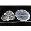 Image 1 : Opalescent moonstone relish and pickle dishes (2)