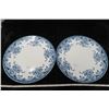Image 1 : Flow blue dinner plates, 10”, Davenport by Colonial Pottery, Stoke, England