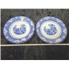 Image 1 : Blue and white porcelain lunch plates, 9”, Doulton, England (2)