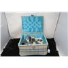 Image 1 : Large vintage sewing basket and contents