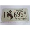 Image 1 : Wyoming 1978 Truck Plate 1-695 AD