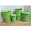 Image 1 : 4 Piece Vintage Green Tupperware