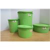 Image 1 : 4 Piece Vintage Green Tupperware